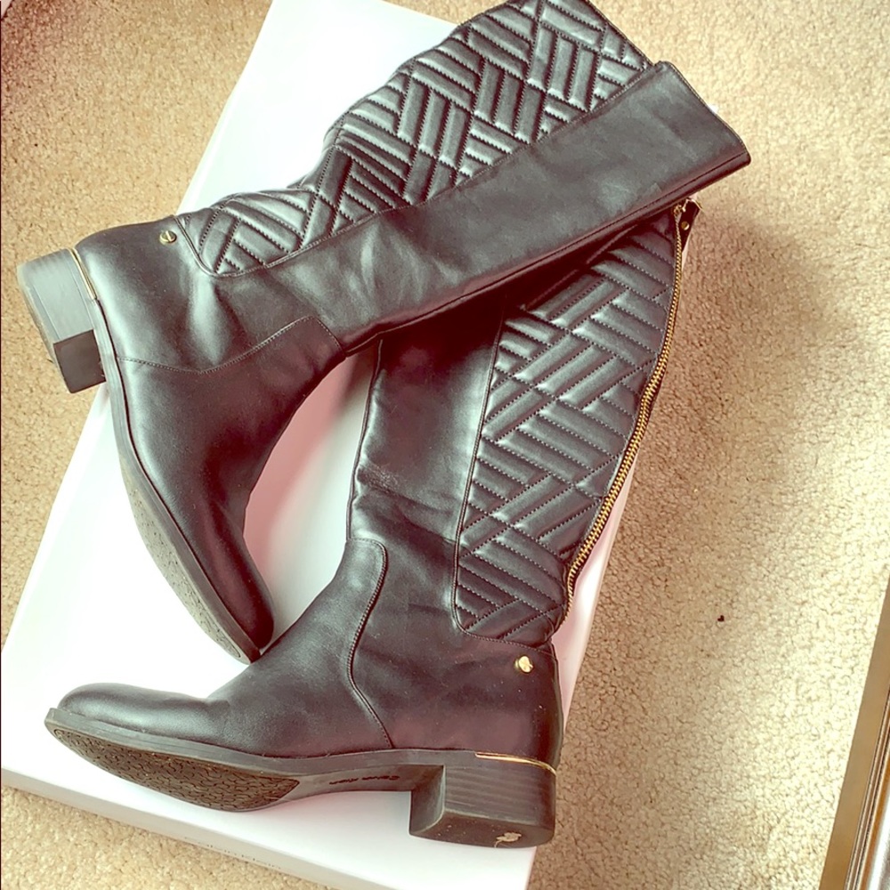 Calvin Klein black riding boots